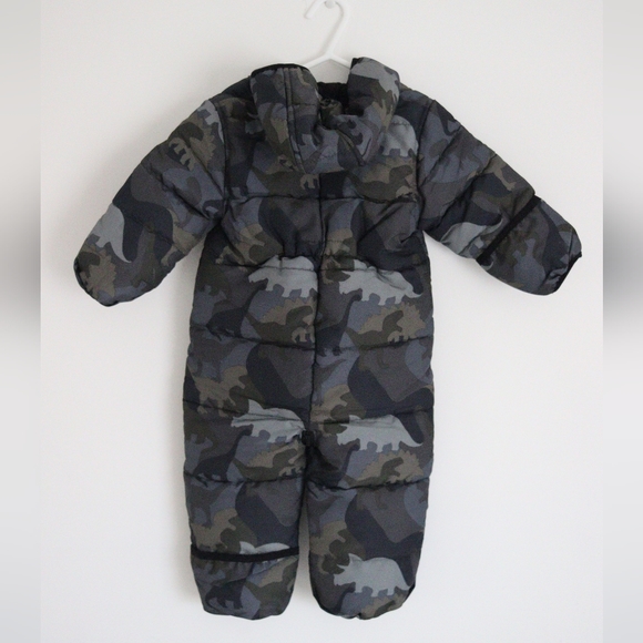 Next Baby Boys Camouflage Khaki Dino Print Snowsuit 3-6 months - New with tags - Picture 2 of 7